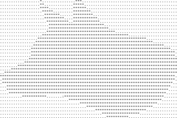 Dog Head ASCII ART SVG EPS