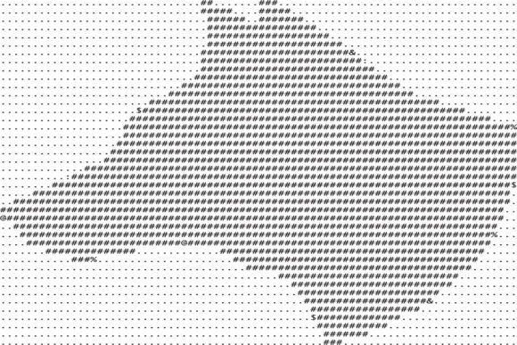 Dog Profile ASCII ART SVG EPS